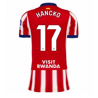 Atletico Madrid David Hancko #17 Maglia Gara Casa Repliche 2026-27 Donna Maniche Corte